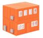 Preview: Faller 130135 4 Baucontainer, orange