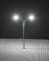 Preview: Faller 272221 LED-Straßenbeleuchtung, Peitschenleuchte, Dopp