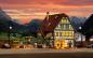 Preview: Vollmer 43736 H0 Gasthaus mit Metzgerei (LED)