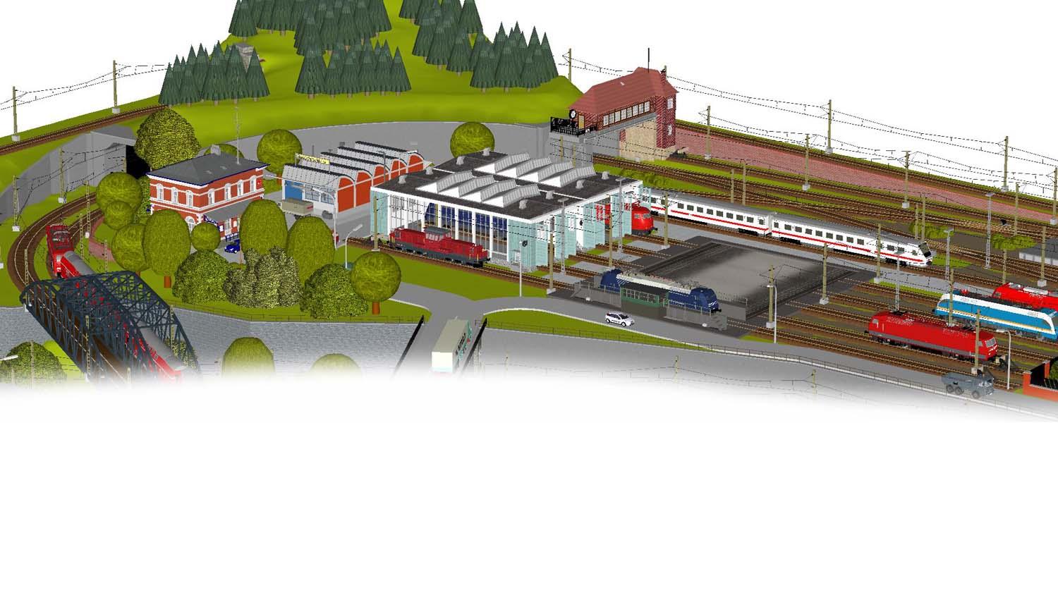 GP5-0110 C-Gleisplan Weichenfels 500x320 (L-Form)