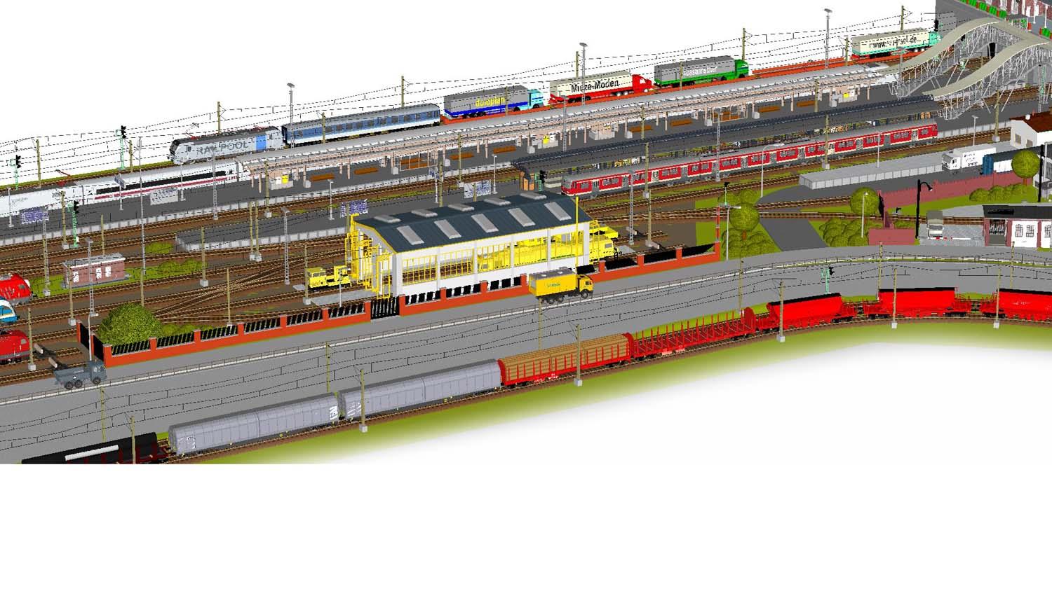 GP5-0110 C-Gleisplan Weichenfels 500x320 (L-Form)