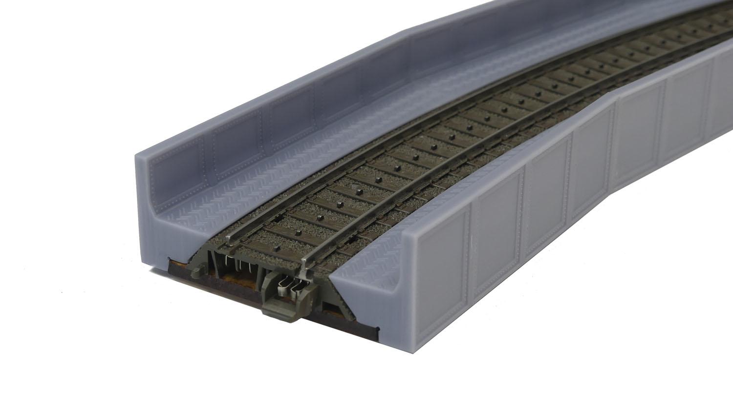 651530 Blechträgerbrücke gebogen R5, 30° (64)
