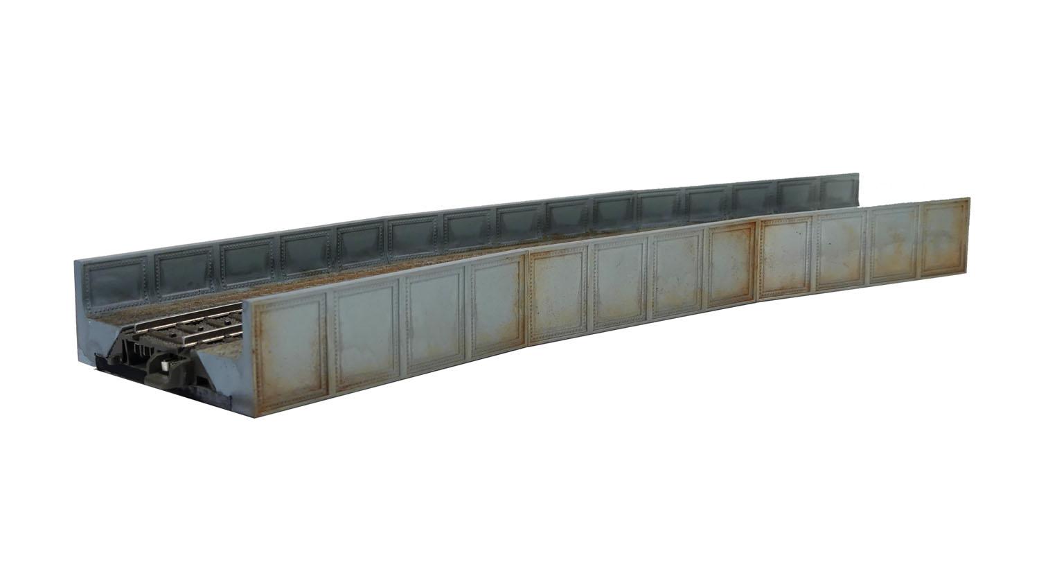 651530 Blechträgerbrücke gebogen R5, 30° (64)