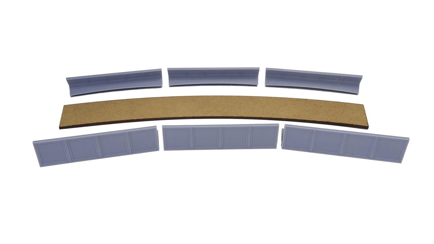 651530 Blechträgerbrücke gebogen R5, 30° (64)