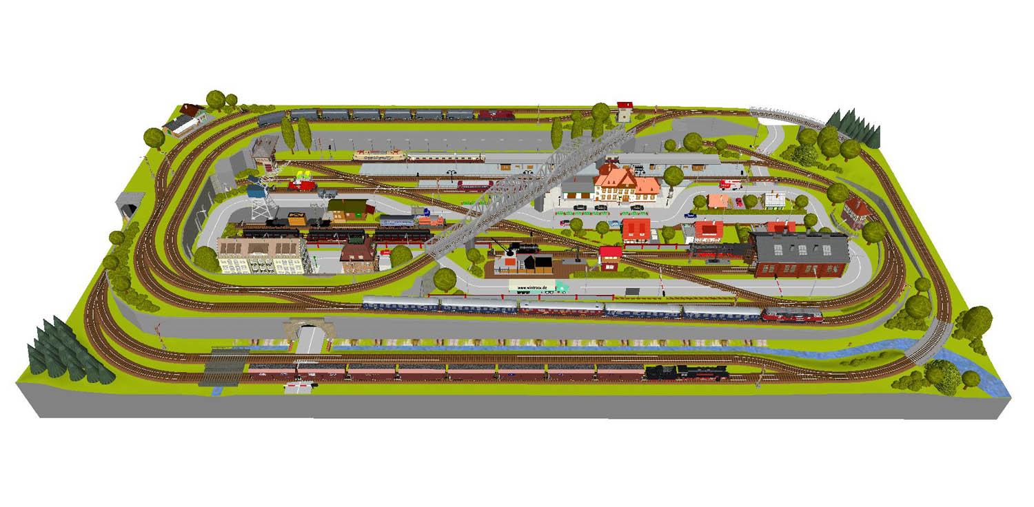 GP3-0220 C-Gleisplan Schönblick 300 x 150cm