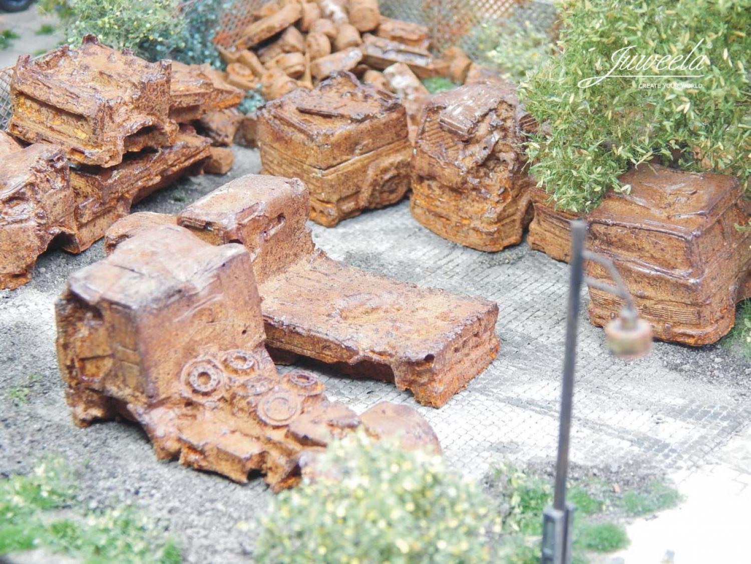 Juweela 28202 Schrott-LKW (BRD) rostig Echtrost, 3x