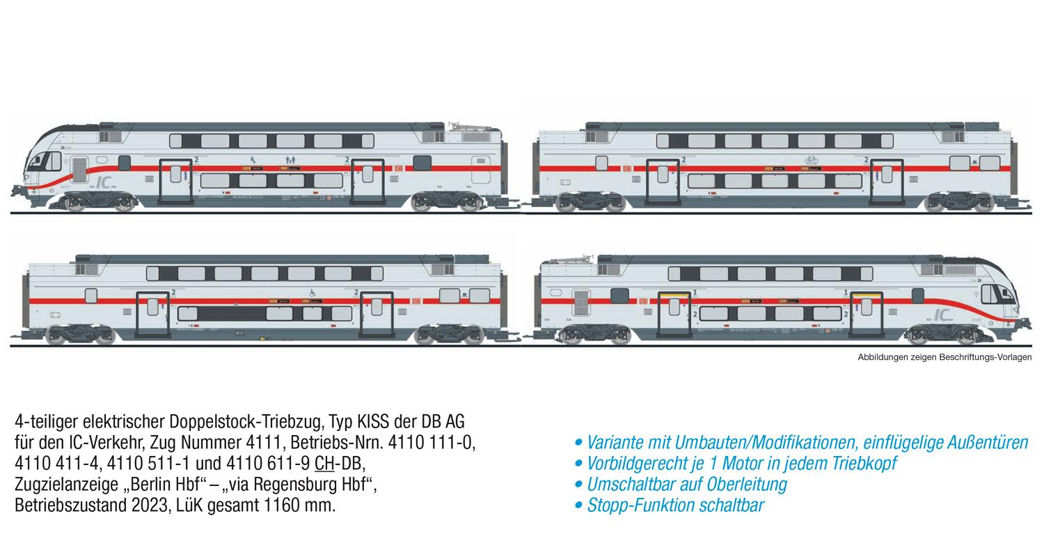 Liliput 133850 E-Triebzug KISS DB AG (DC/anal.)