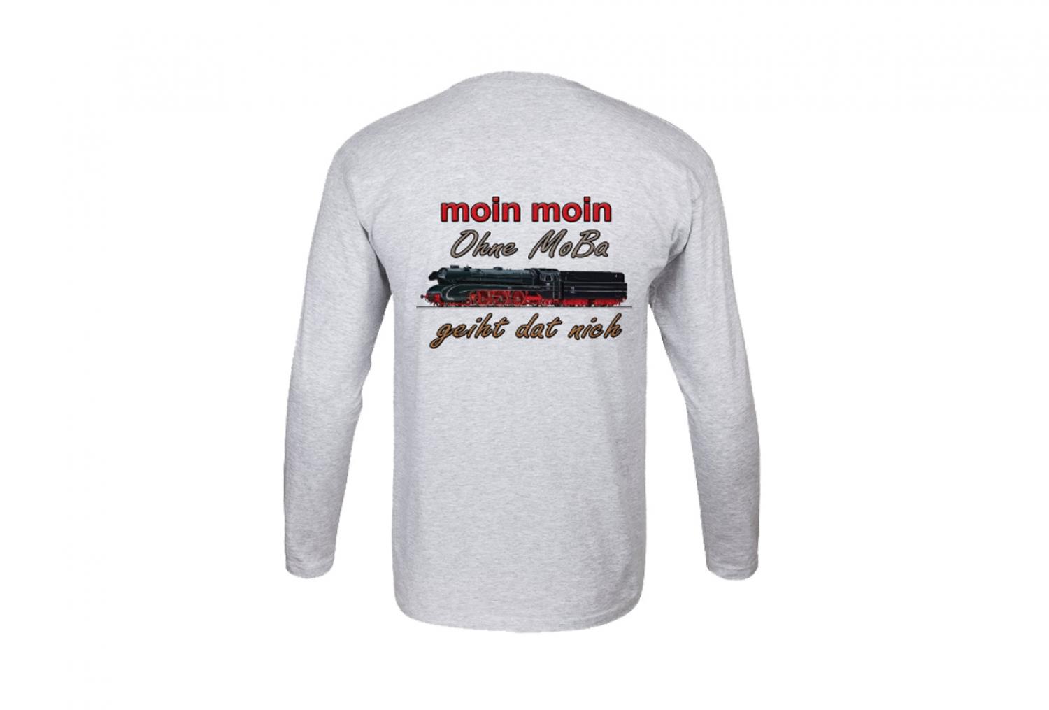 Langarm-Shirt "MoBa 1:87 / Moin Moin" Größe XL