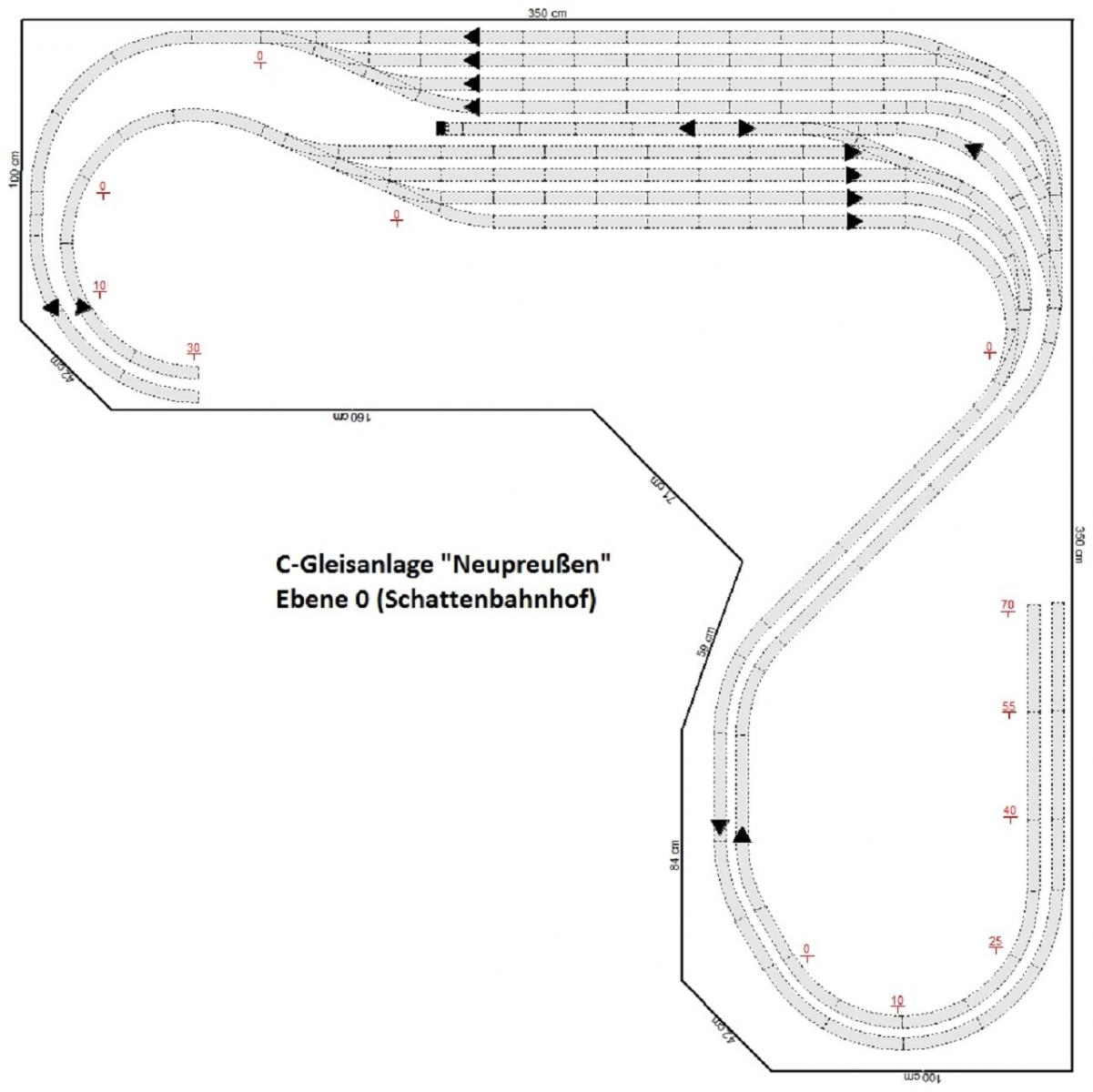 GP4-0080 C-Gleisplan Neupreußen 350x350x130