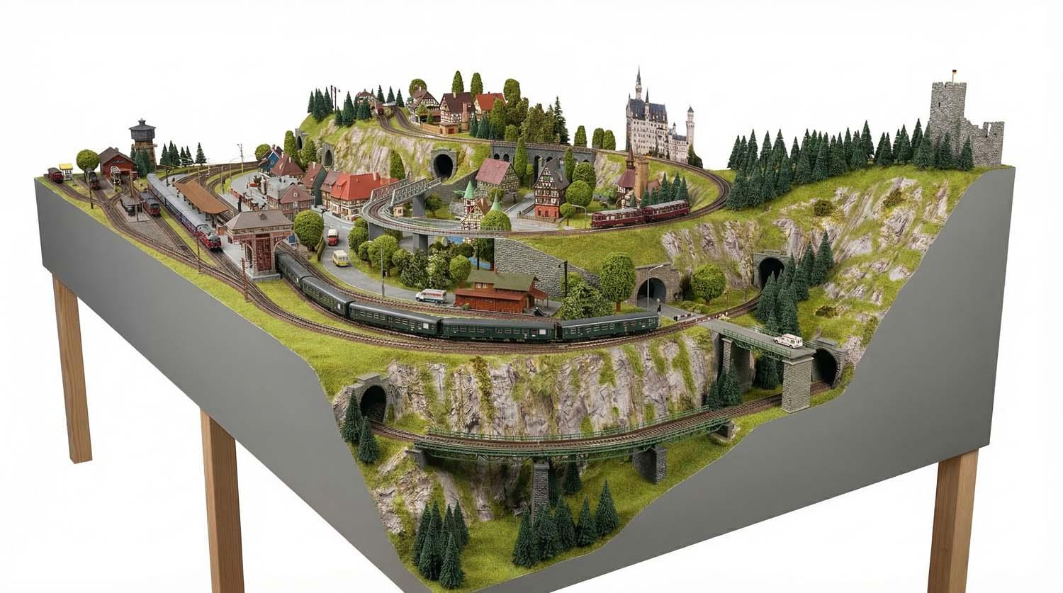 GP3-0200 C-Gleisplan Neuschwanstein 300 x 150cm