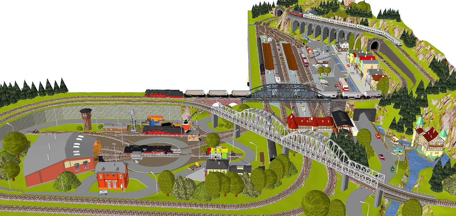 GP4-0110 C-Gleisplan Oberried 400x300x125 (L-Form)