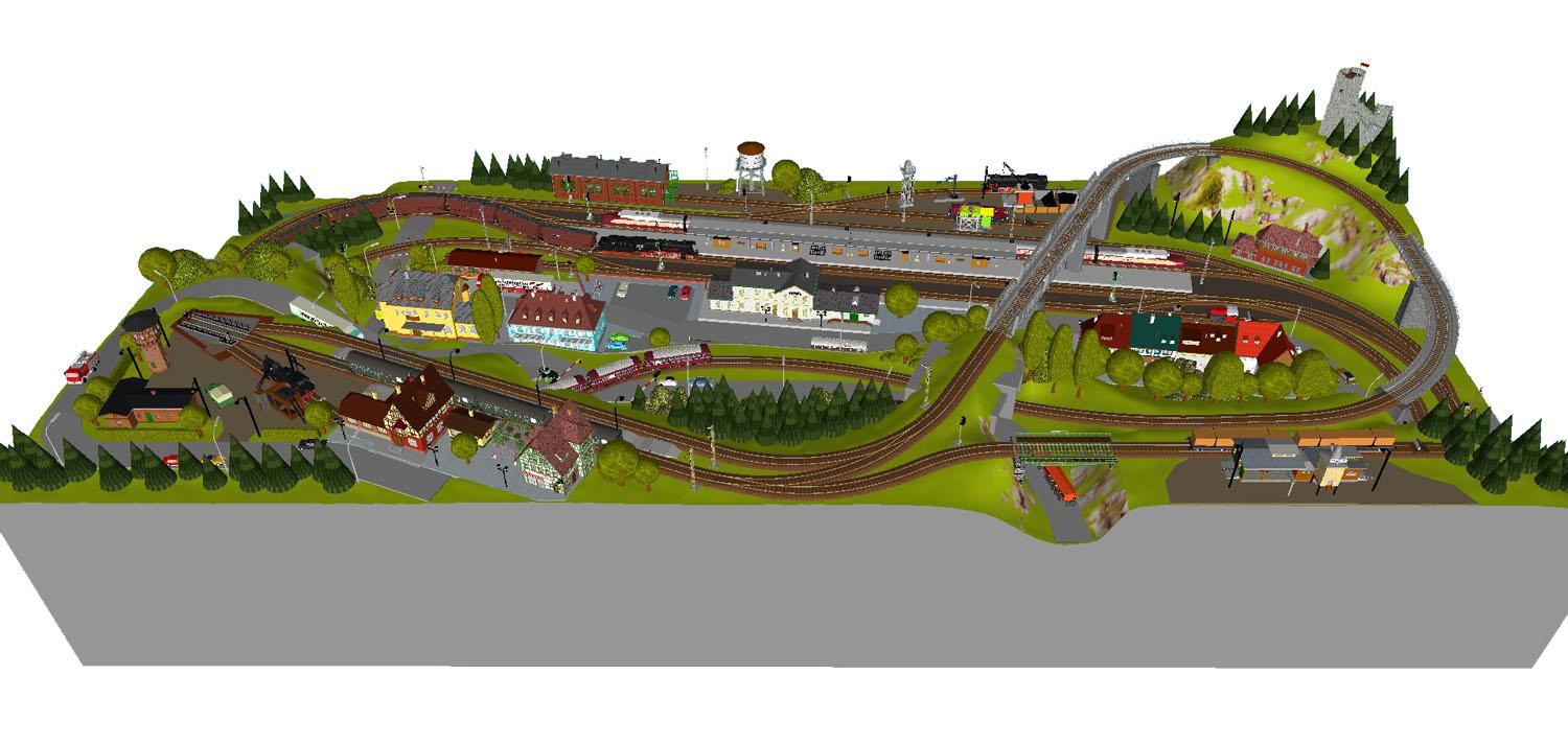GP3-0130 C-Gleisplan Radeburg 300 x 140