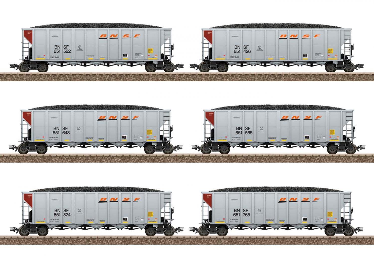 Trix 24911 US Hopper Car-Set BNSF (6 Stück)