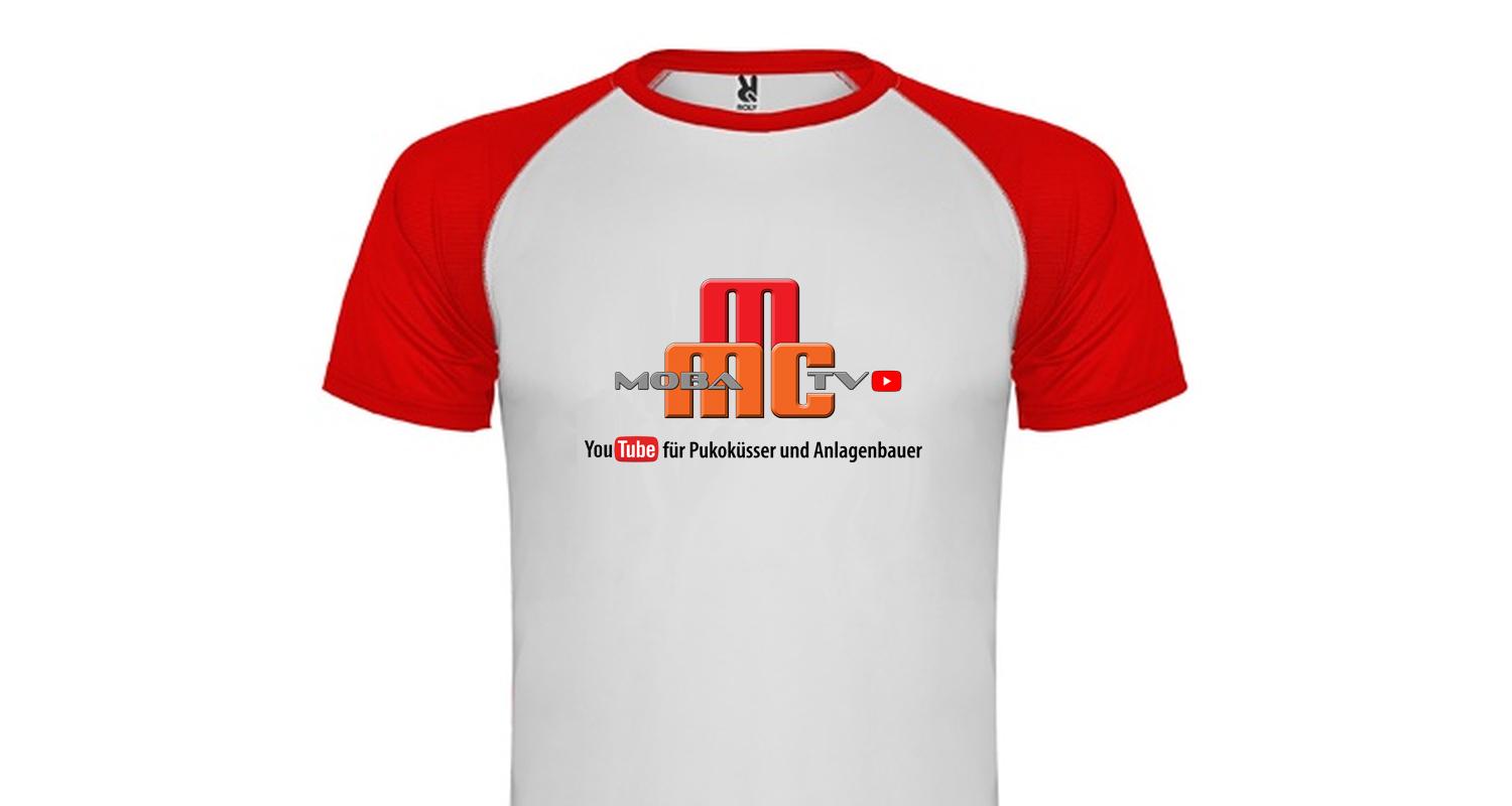 Sport T-Shirt "MMC MoBa TV" weiß/rot, Größe L