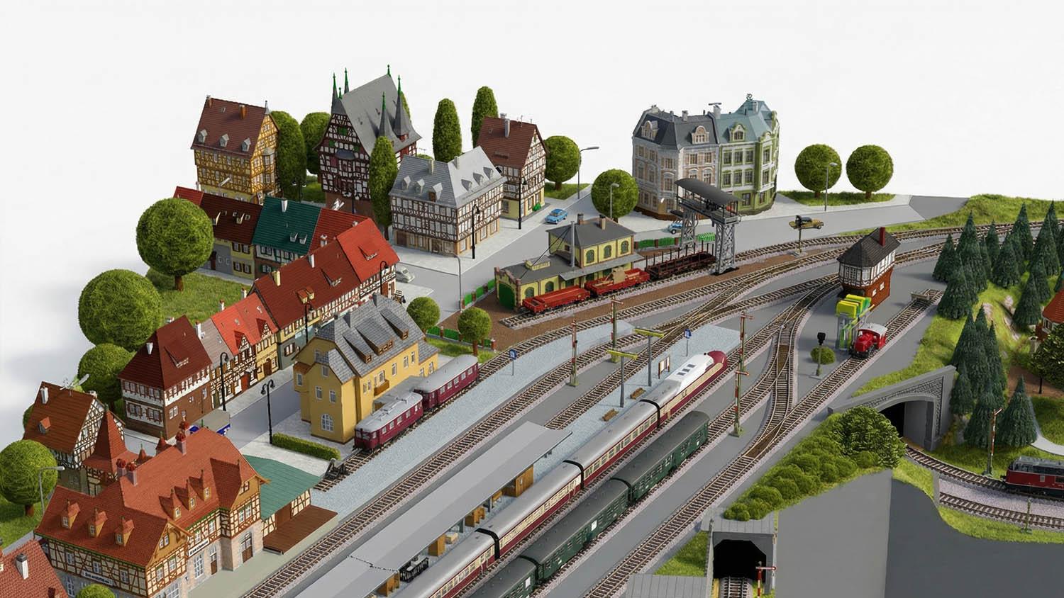GP3-0100 C-Gleisplan Trossingen 300x300x300