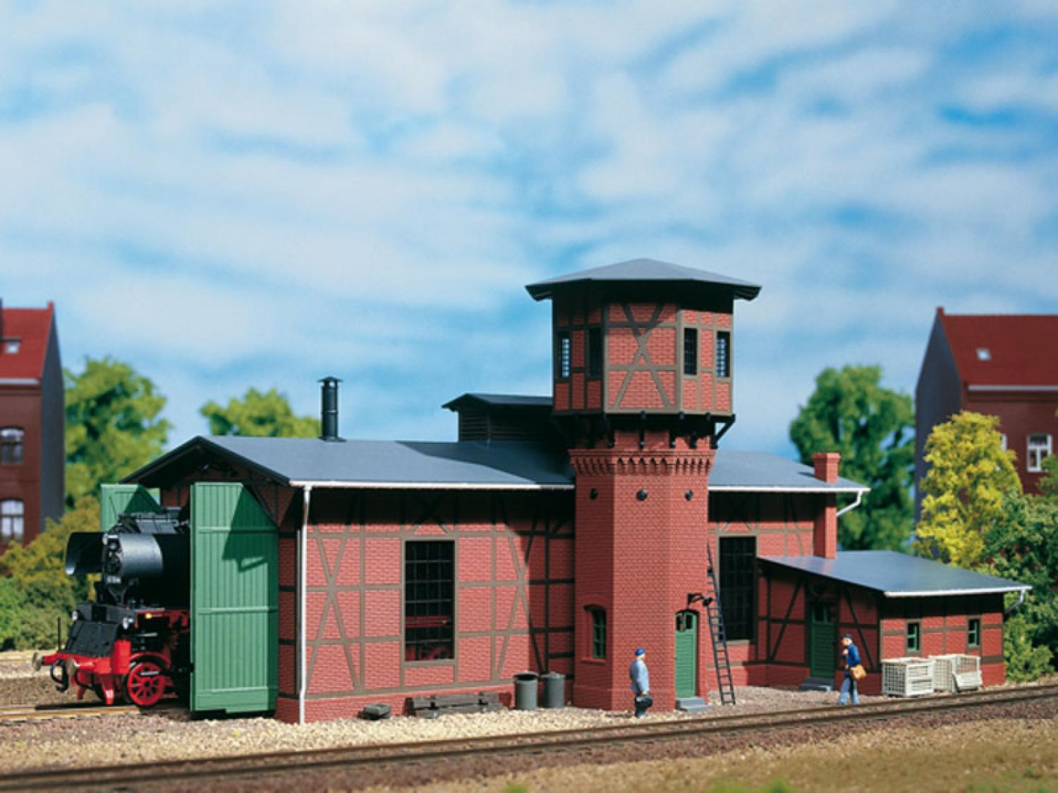 Auhagen 11400 Lokschuppen mit Wasserturm  H0