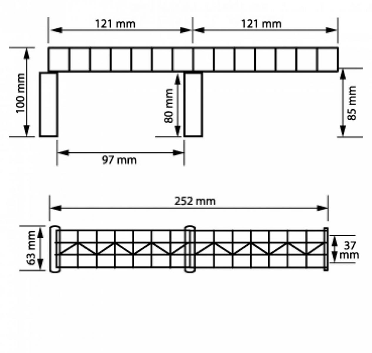 Auhagen 11442 Erweiterung Blechträgerbrücke H0