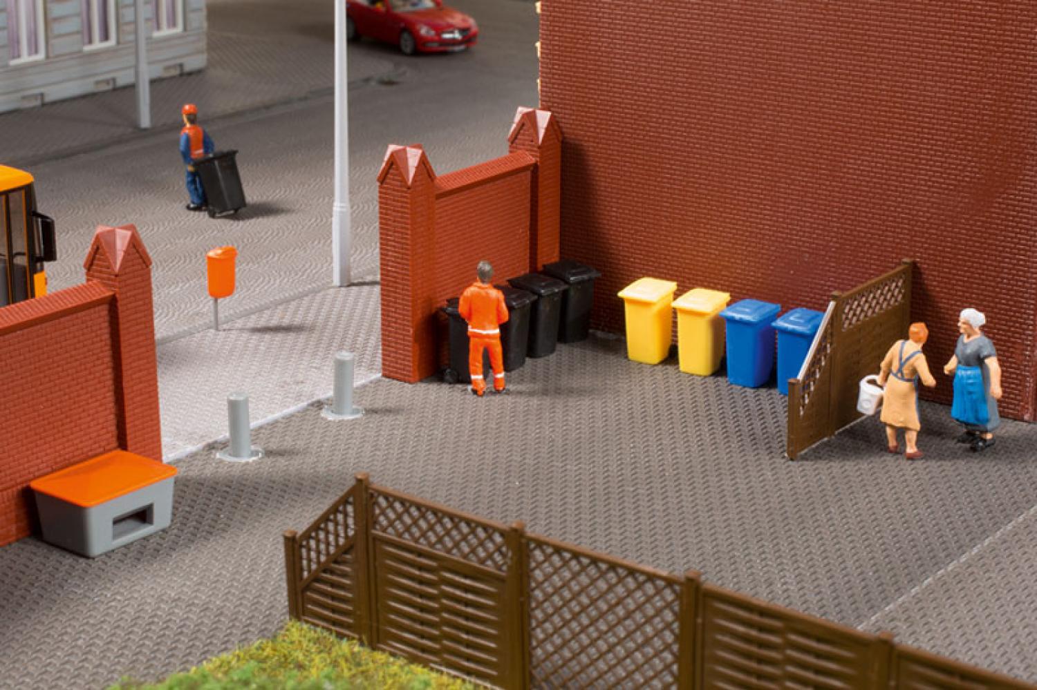 Auhagen 41649 Mülltonnen mit Zubehör H0