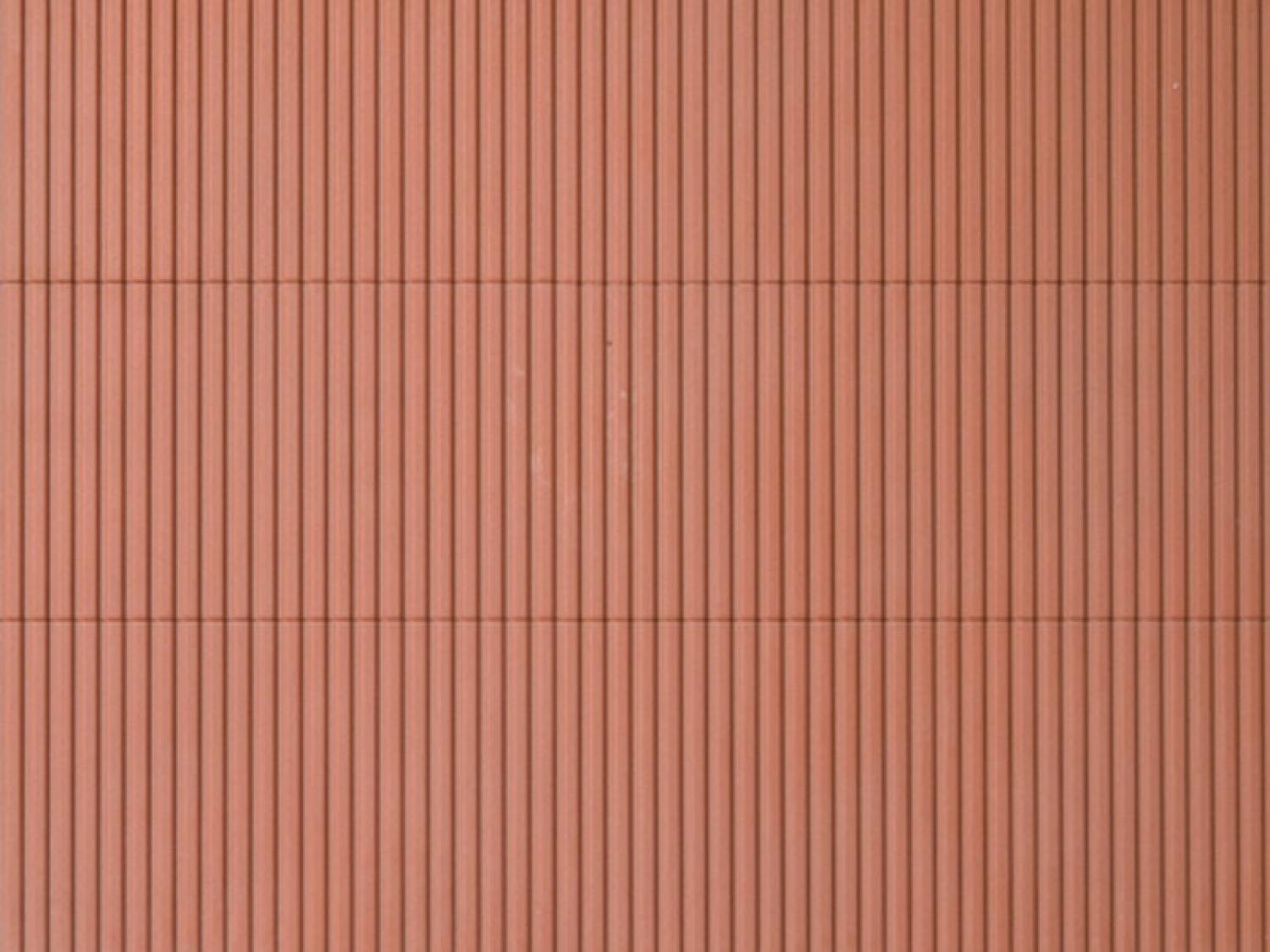 Auhagen 52432 H0/TT/N Dekorplatte Trapezblech rotbraun