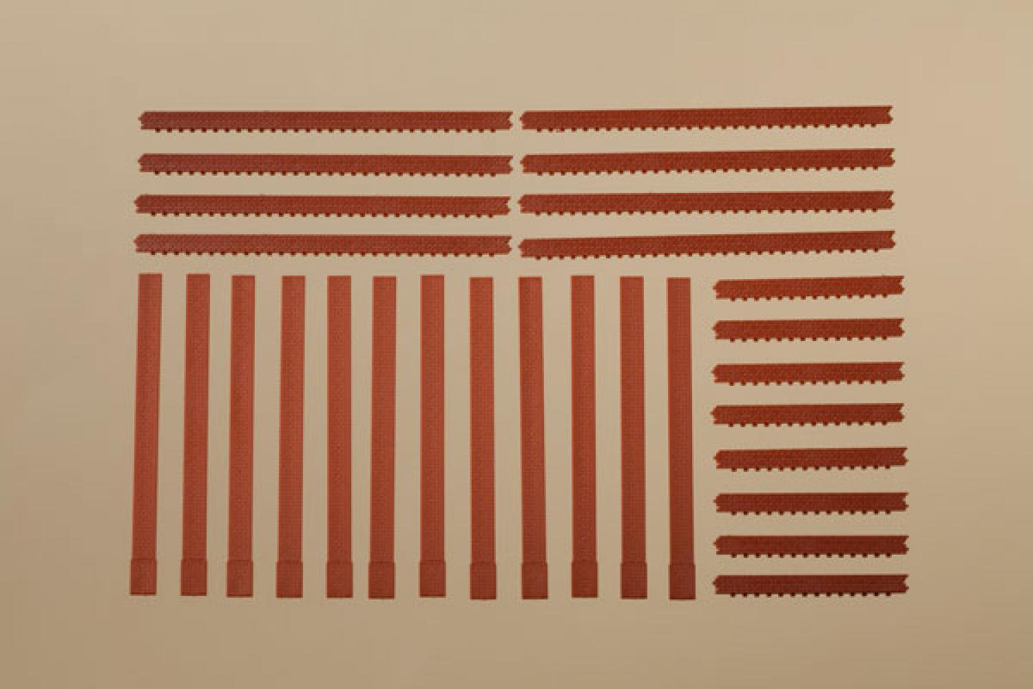 Auhagen 80402 Säulen und Ziegelfriese rot
