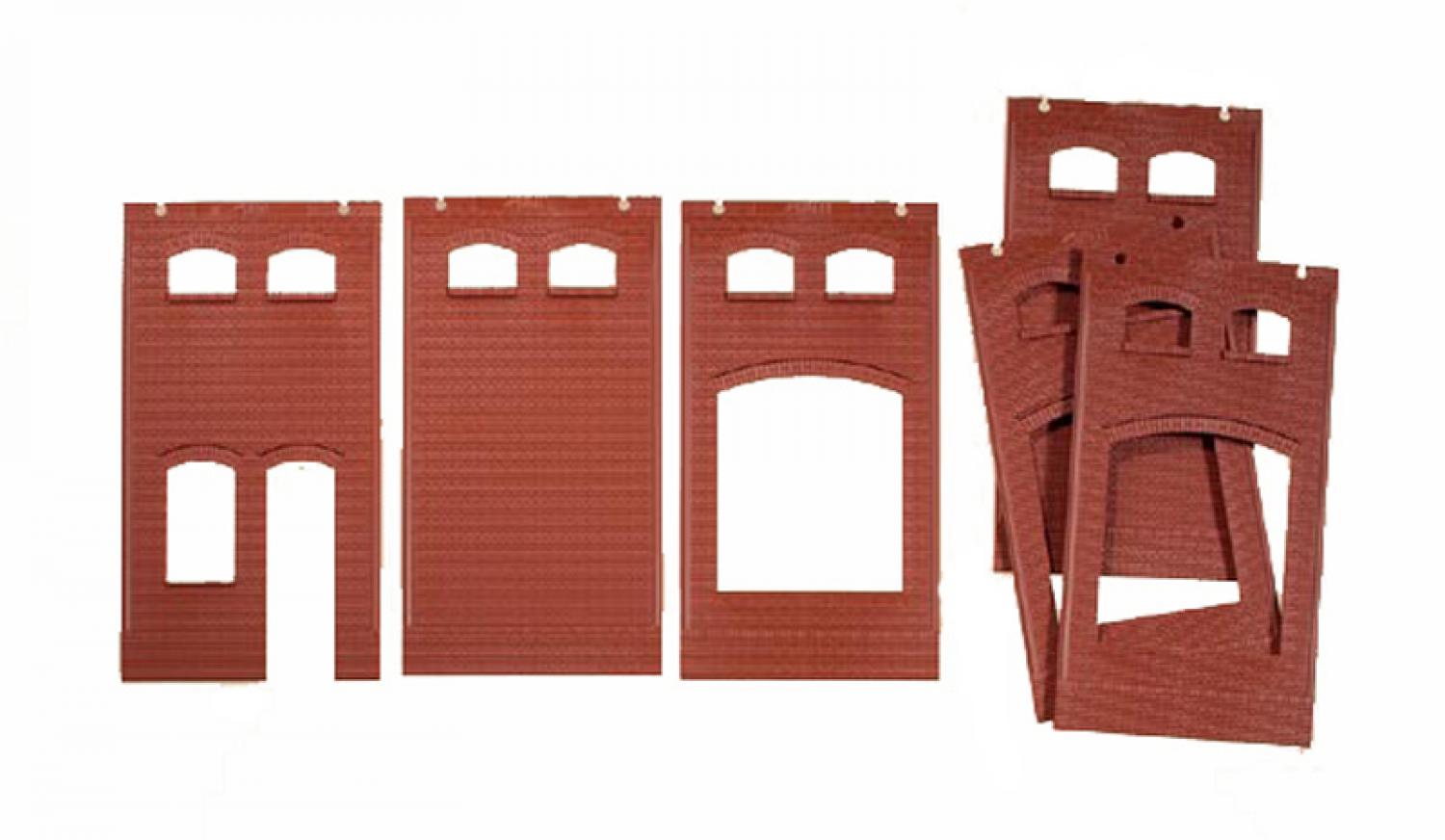Auhagen 80519 Wand 2410E, Wände 2410F und Wände 2410H rot