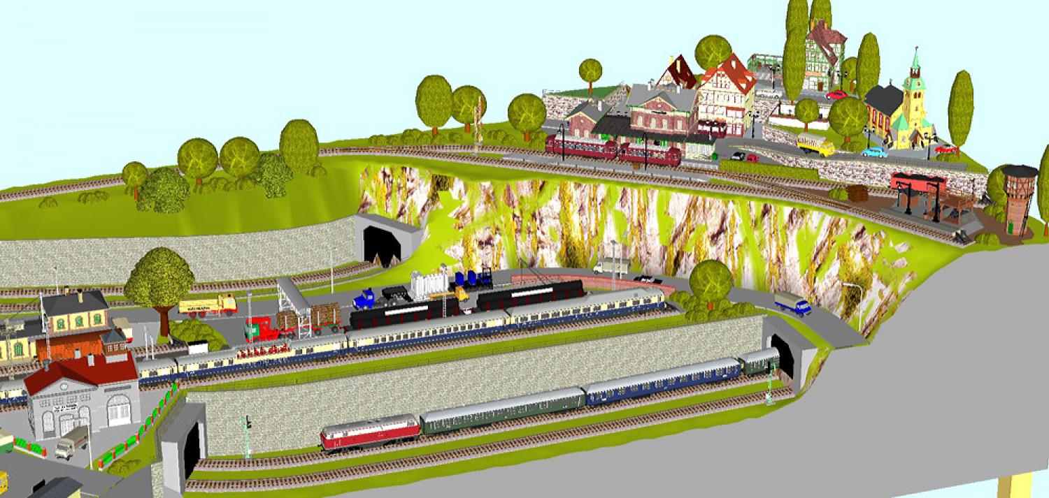 GP4-0100 C-Gleisplan Bad Homberg 300x350x300