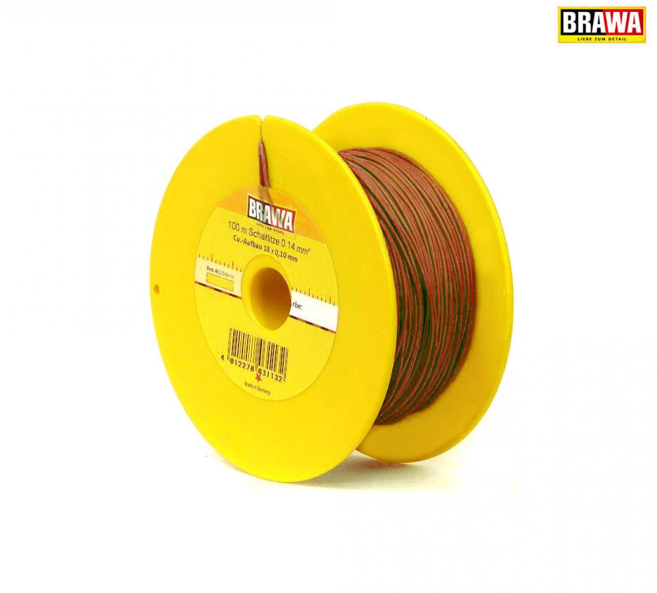 Brawa 3114 Litze 0,14mm² 100m Spule br
