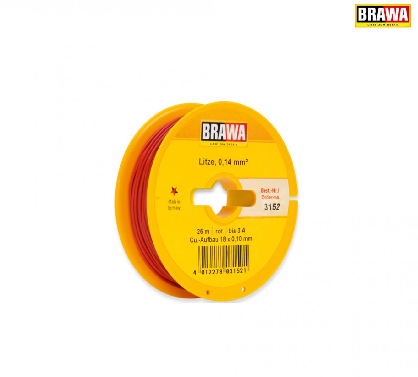 BRAWA 3152 Schaltlitze 0,14mm² 25m rt