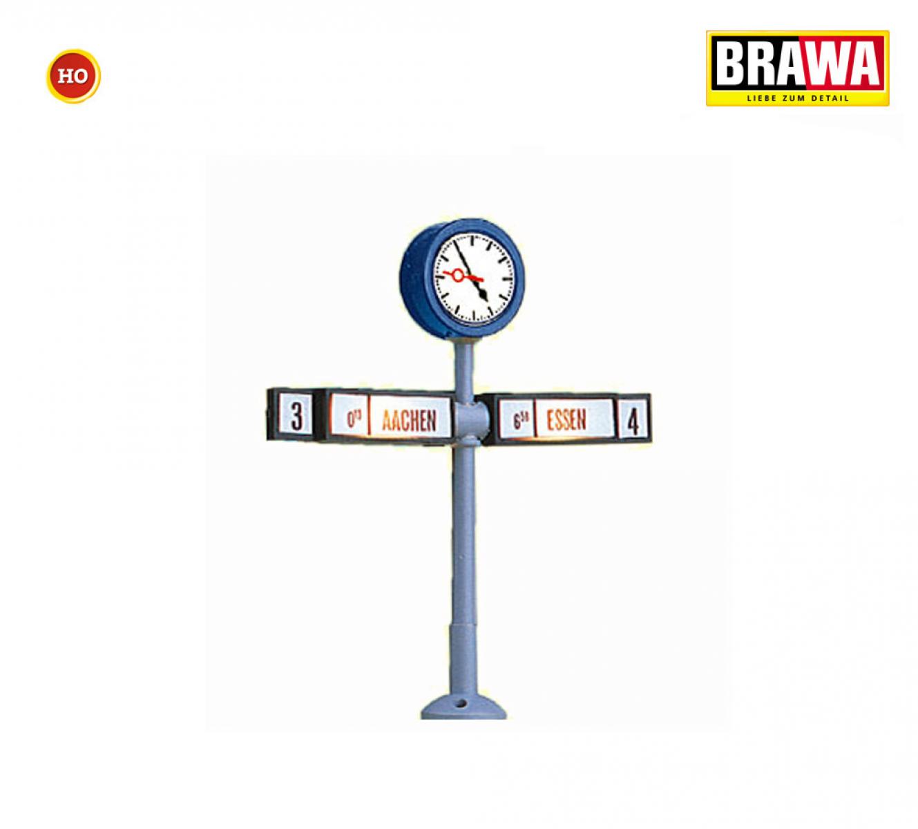 BRAWA 5290 H0 Bahnhofsuhr mit Richtungsanz