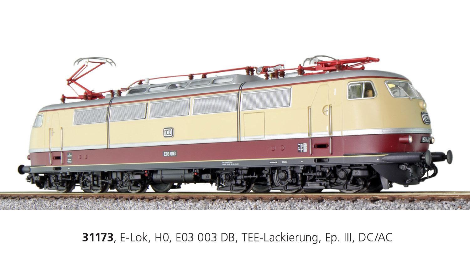 ESU 31173 E-Lok E03 DB, Ep III (Sound/Panto/AC/DC)