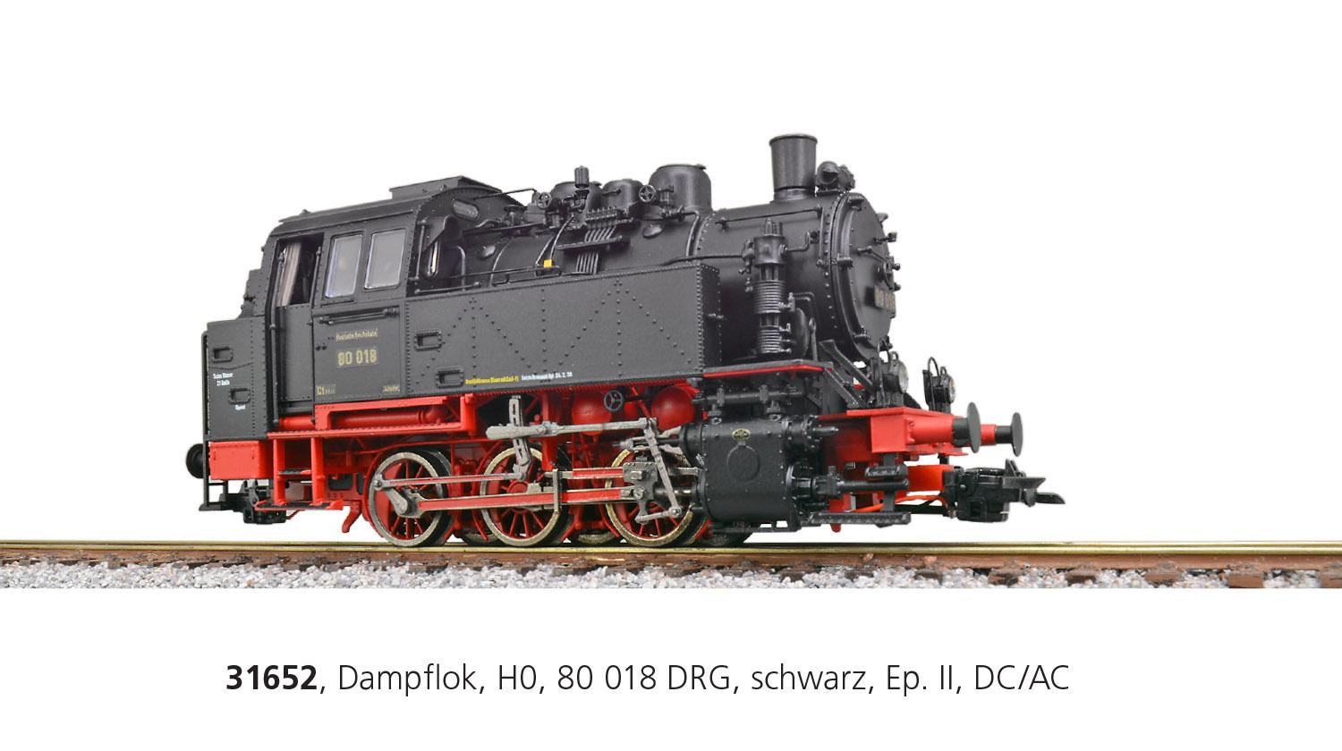 ESU 31652 Dampflok BR 80 DRG, Ep. II, AC/DC