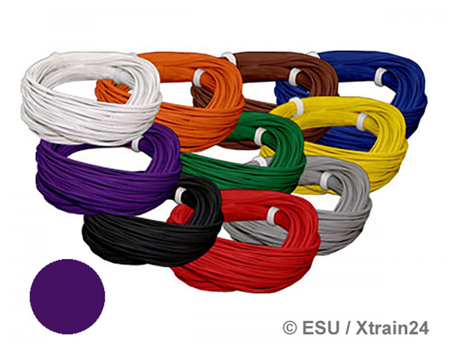 ESU 51941 Hochflexibles Kabel, 0.5mm, 10m, violett