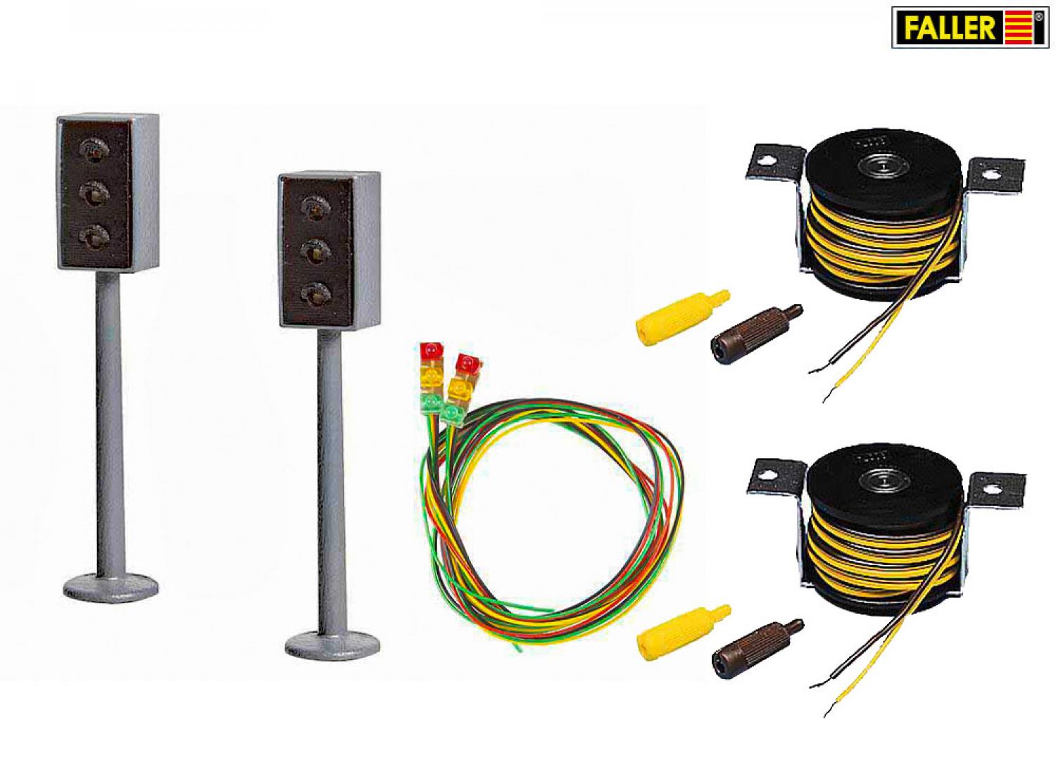Faller 161656 2 LED-Ampeln mit Stopp-Stellen