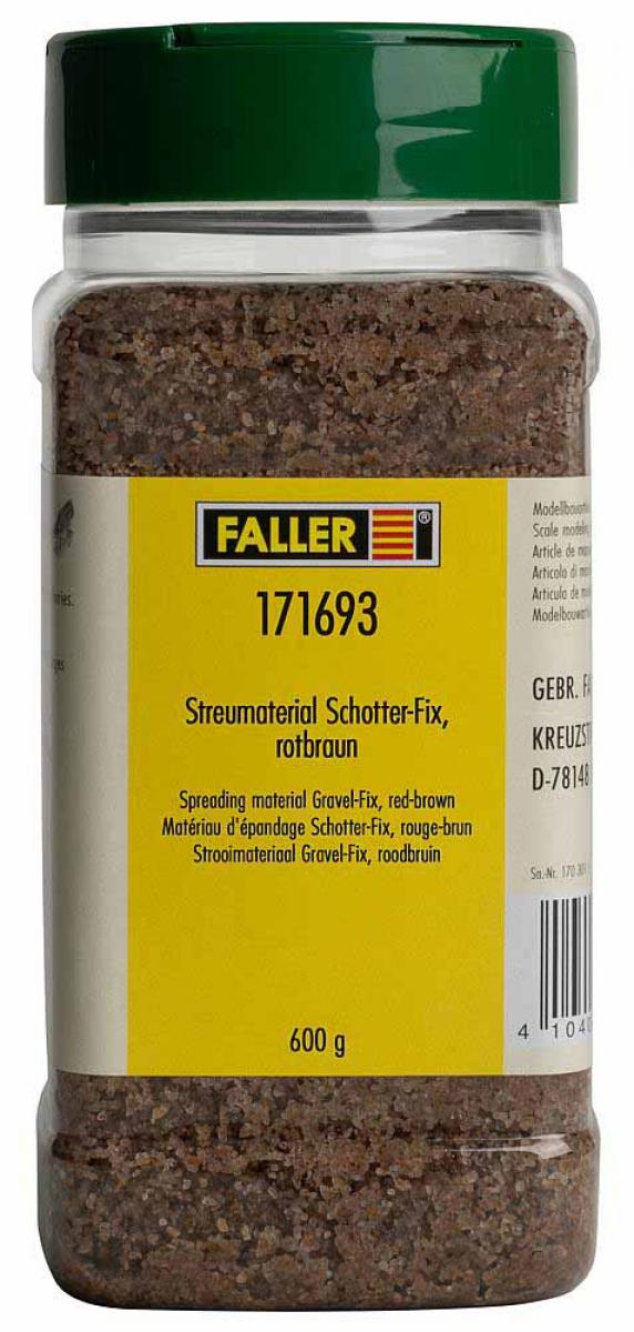 Faller 171693 H0 Schotter-Fix, rotbraun, 600 g