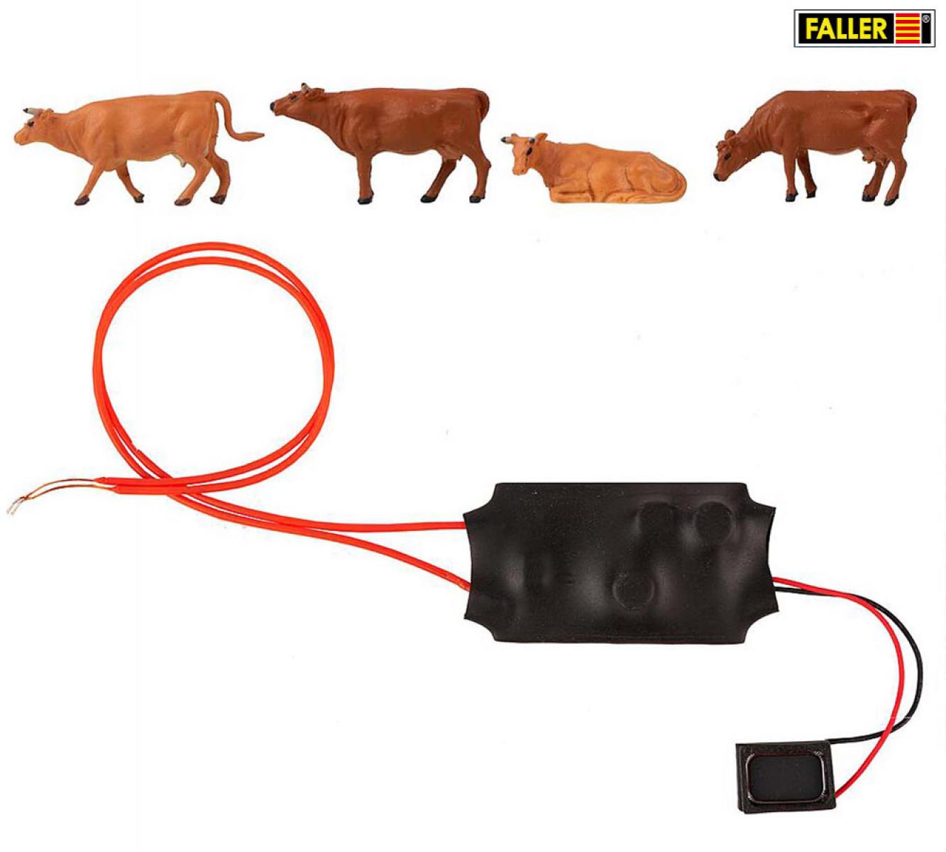 Faller 180235 Figuren-Set mit Mini-Sound Kühe