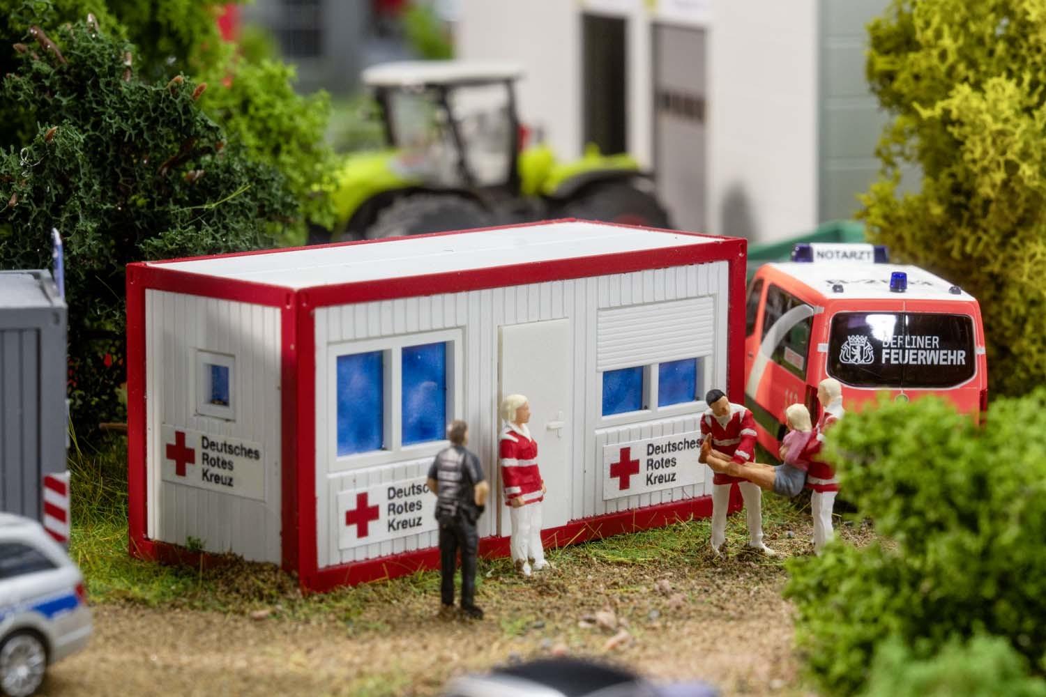 Faller 180338 H0 Bürocontainer Polizei und DRK