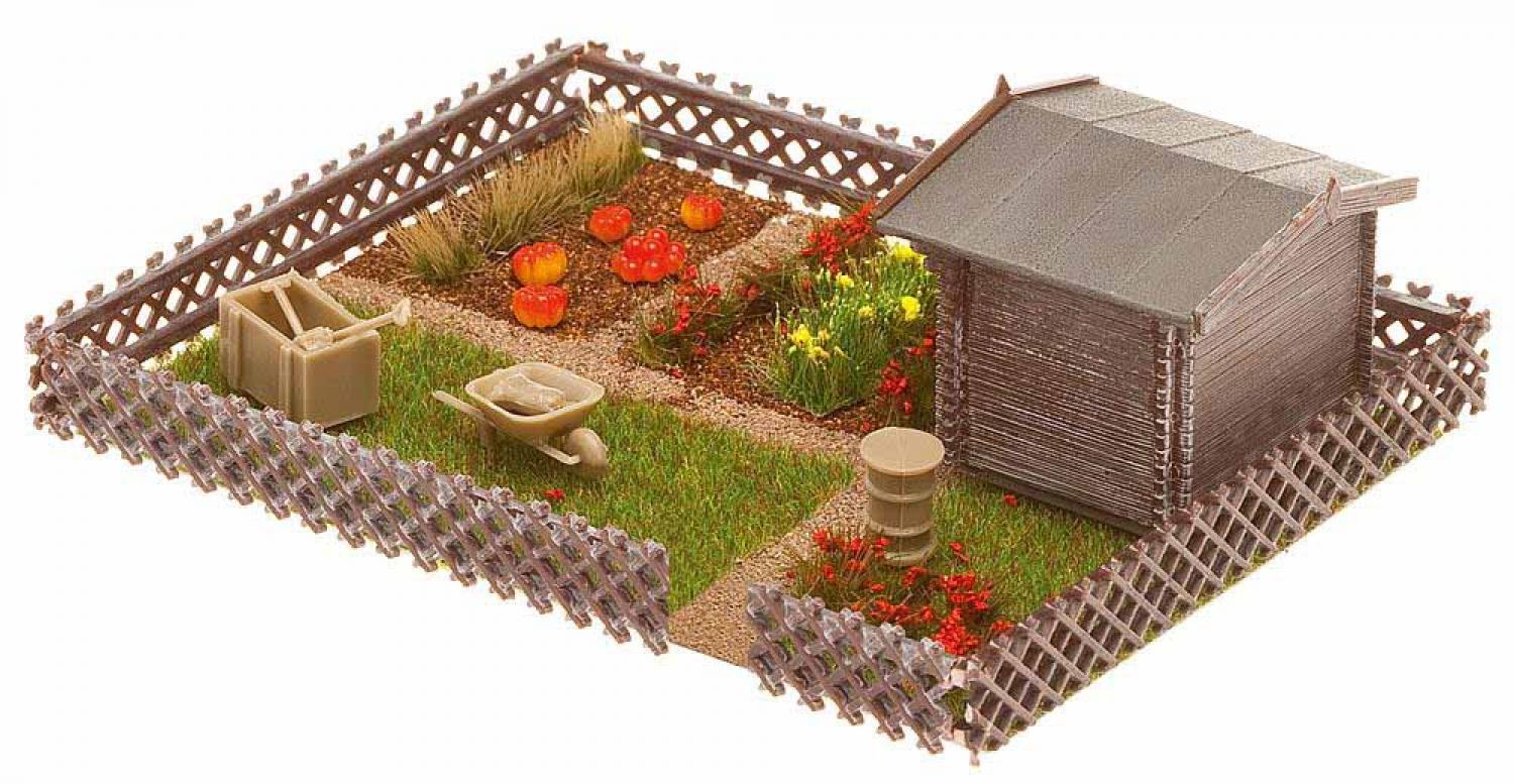 Faller 180492 Schrebergarten mit kleinem Gartenhäuschen
