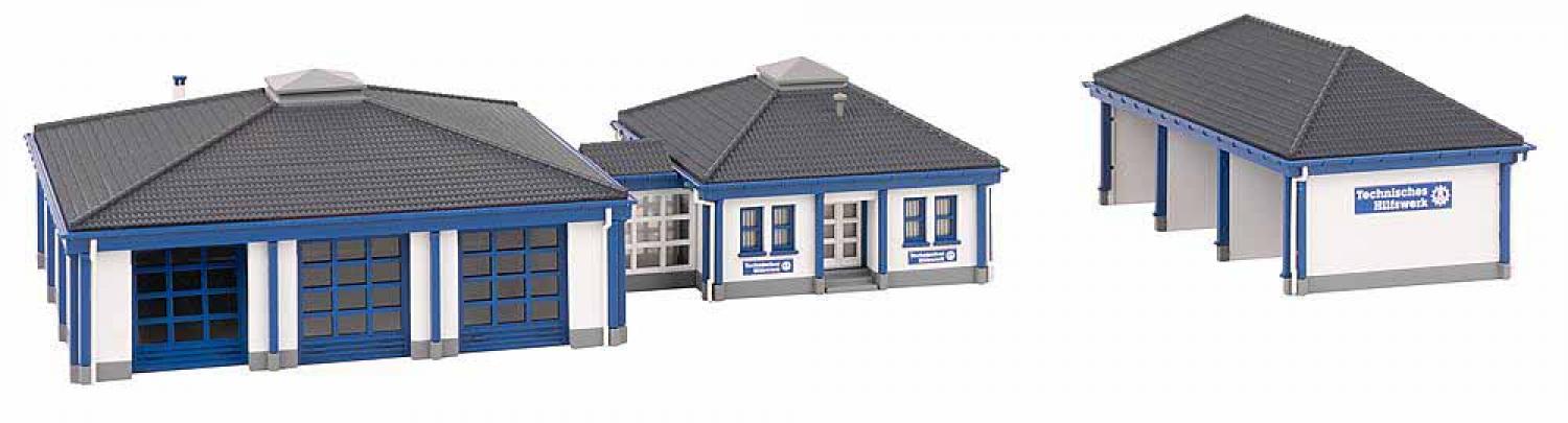FALLER 222222 THW-Gebäude mit Halle (N)