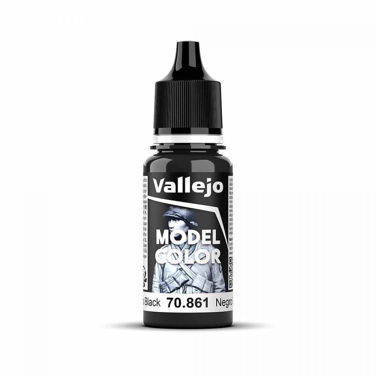 Vallejo 770861 Tiefschwarz, glänzend, 17 ml