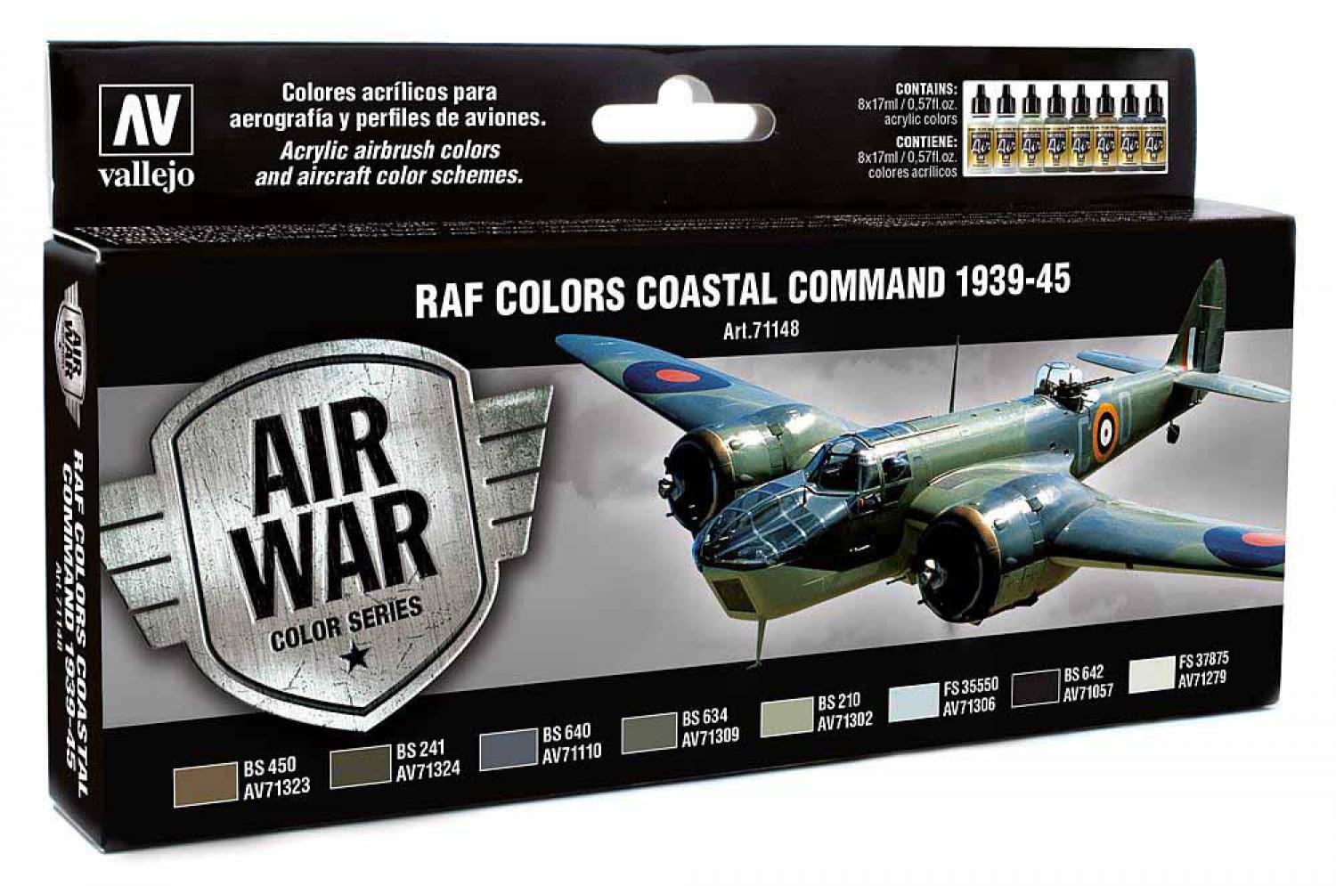 Vallejo 771148 Farb-Set RAF Coastal Command 1939 - 1945
