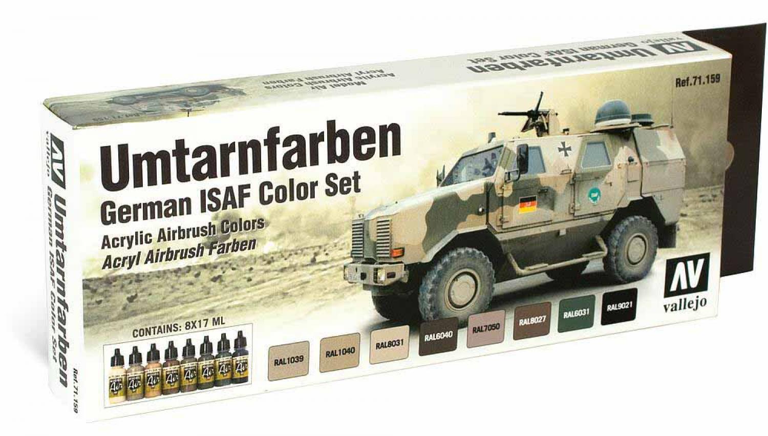 Vallejo 771159 Farb-Set, Umtarnfarben-Set, NATO Tarnung