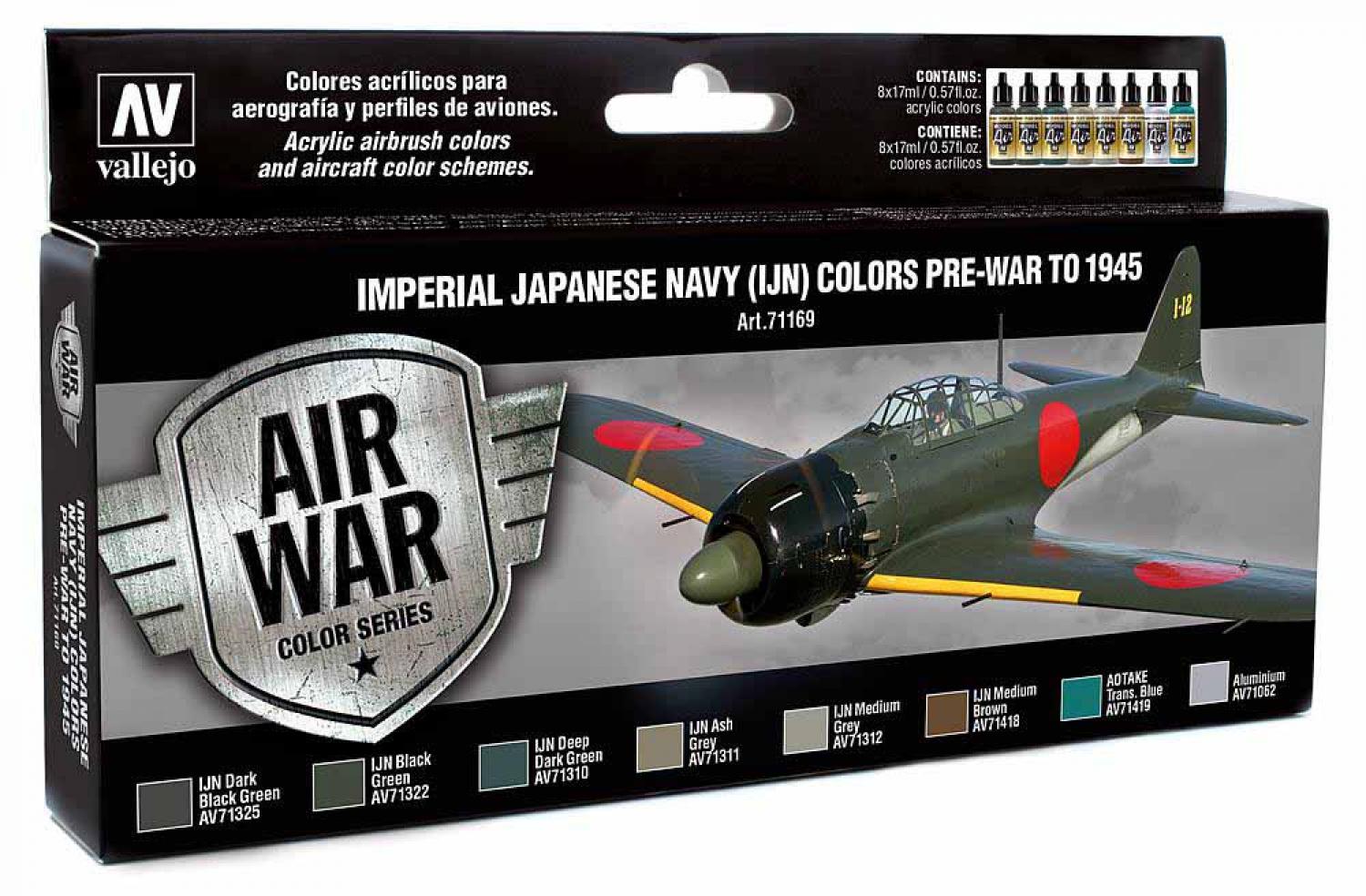 Vallejo 771169 Farb-Set, Japanische Luftwaffe IJA Set 2
