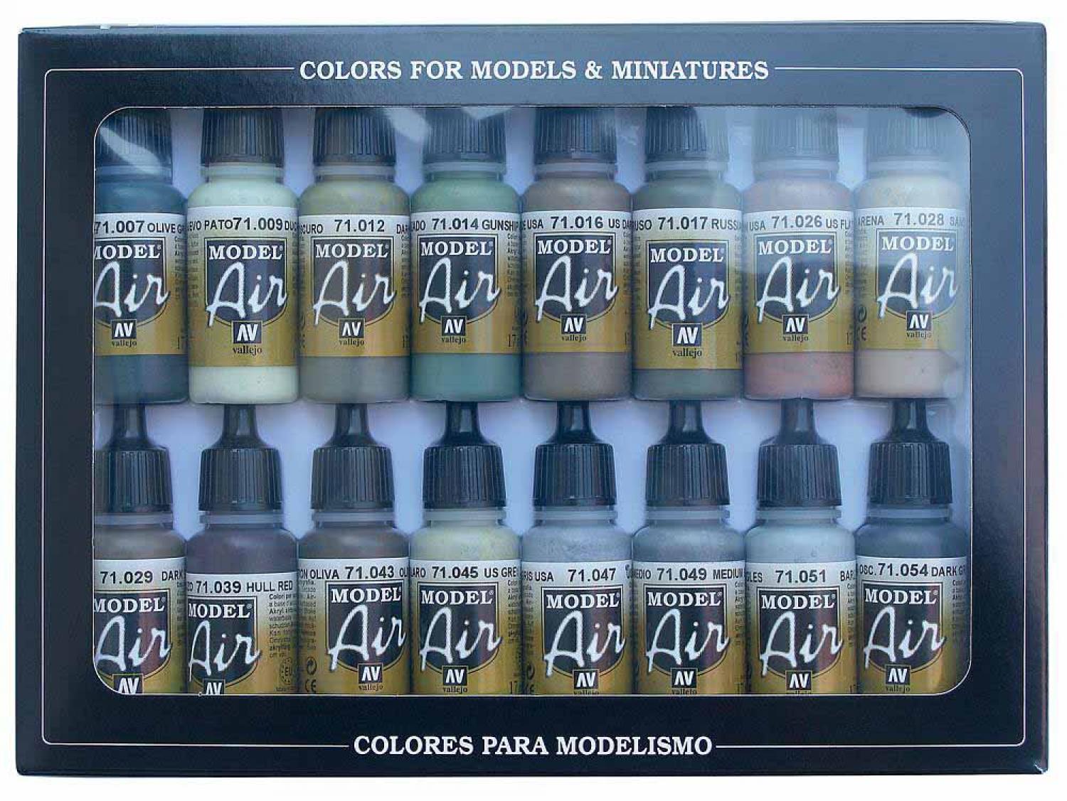 Vallejo 771180 Farb-Set, Alliierte Farben, WWII, 16 x 17 ml
