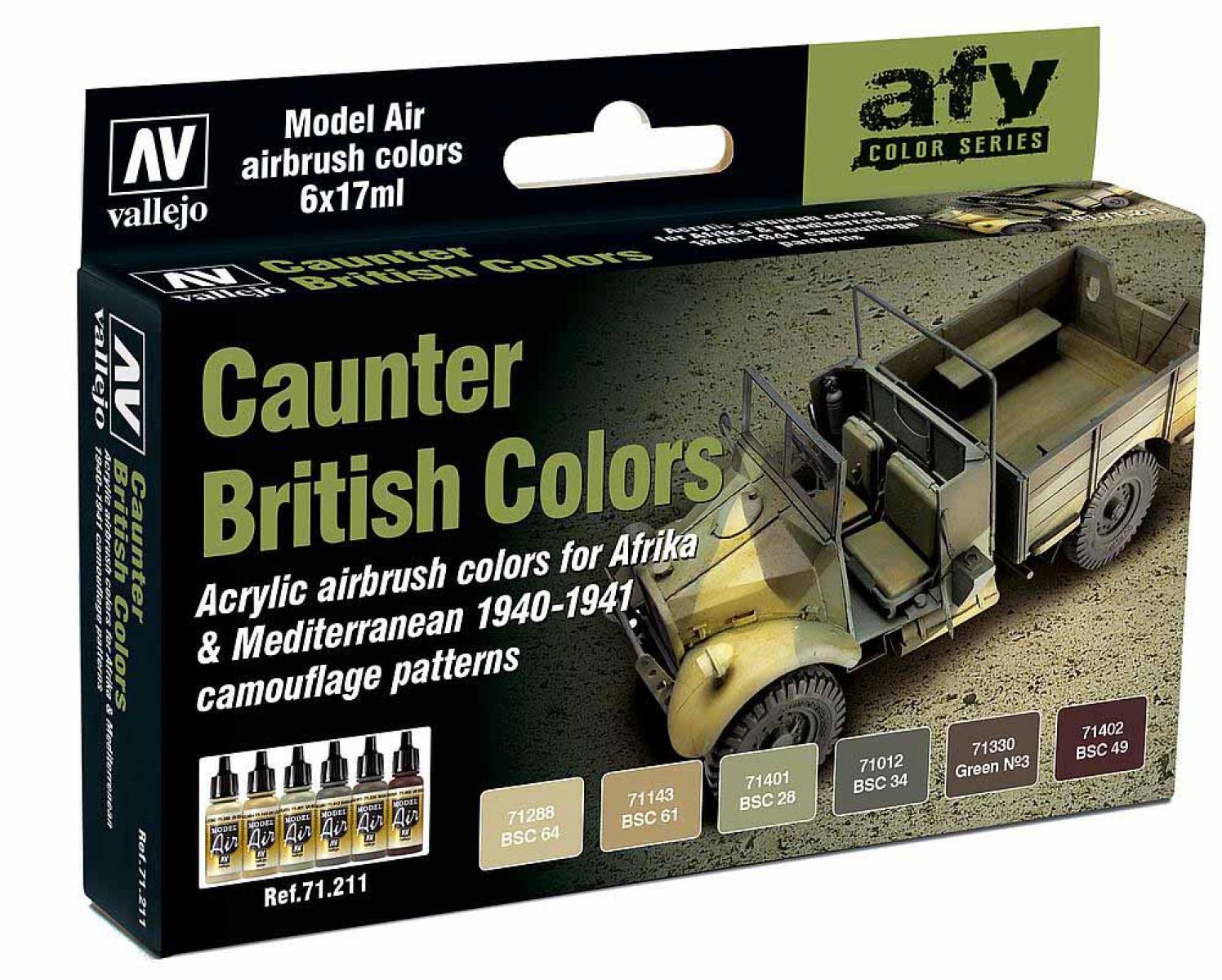 Vallejo 771211 Farb-Set, Britische Tarnung, Afrika & Mittelm