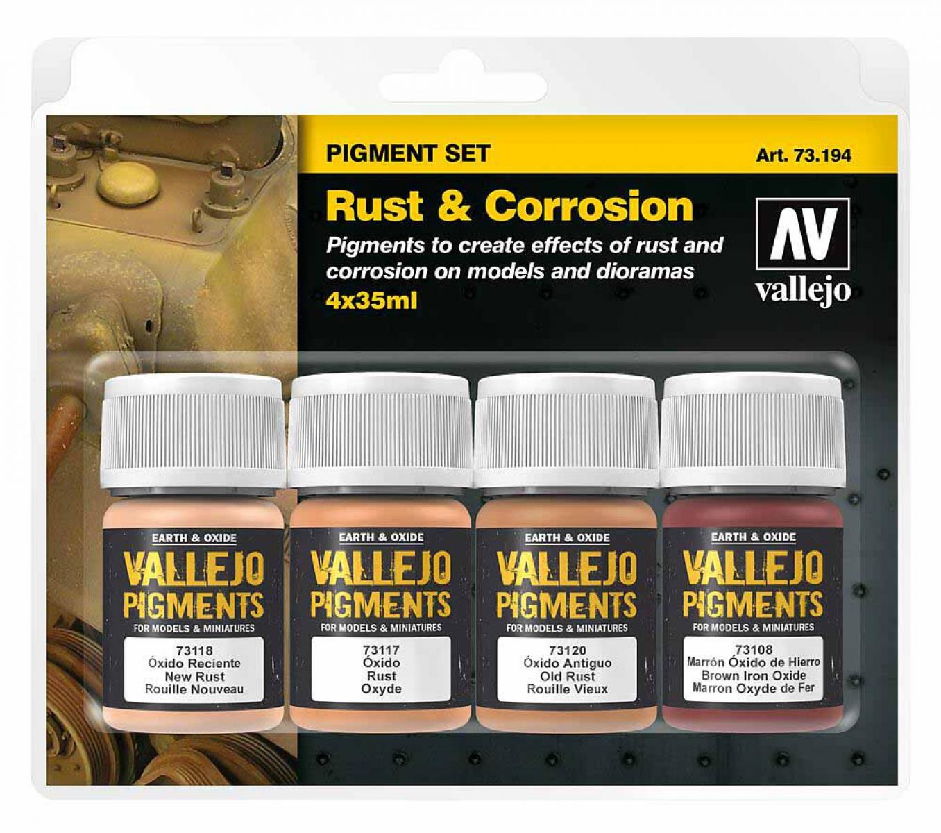 Vallejo 773194 Pigment-Set Rost und Korrosion