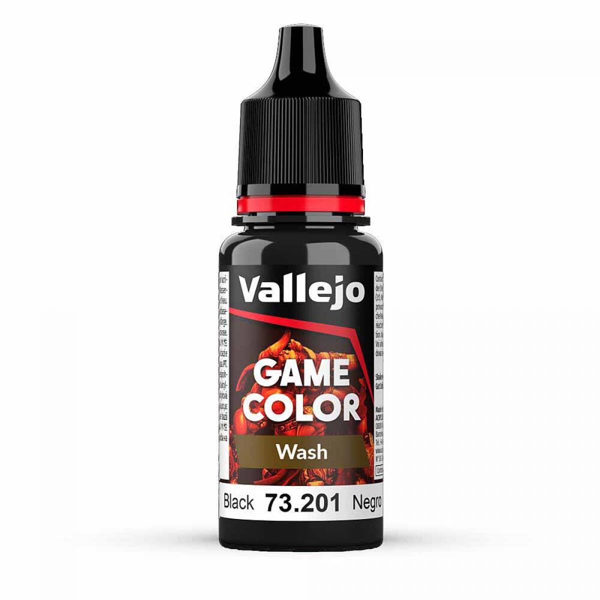 Vallejo 773201 Wash-Color, Schwarz, 17ml