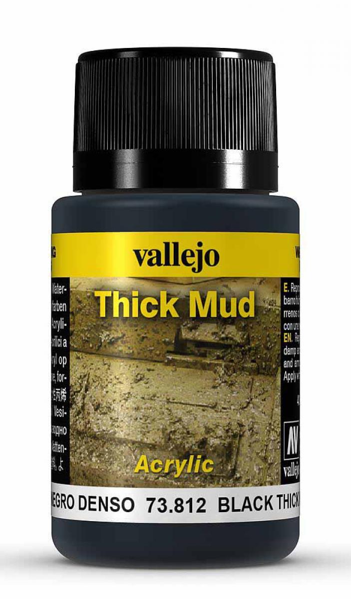 Vallejo 773812 Schlamm, schwarz, 40 ml