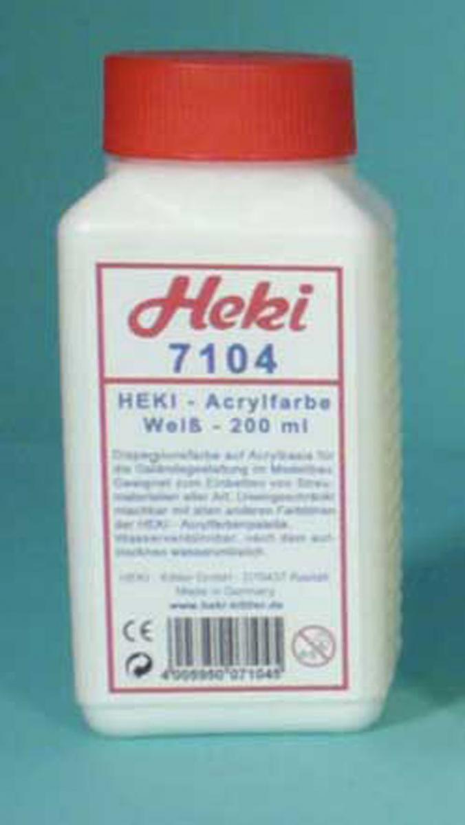 Heki 7104 Acrylfarbe Weiß, 200 ml