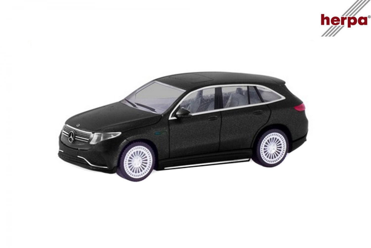 Herpa 038966 Mercedes-Benz EQC AMG, mattschwarz
