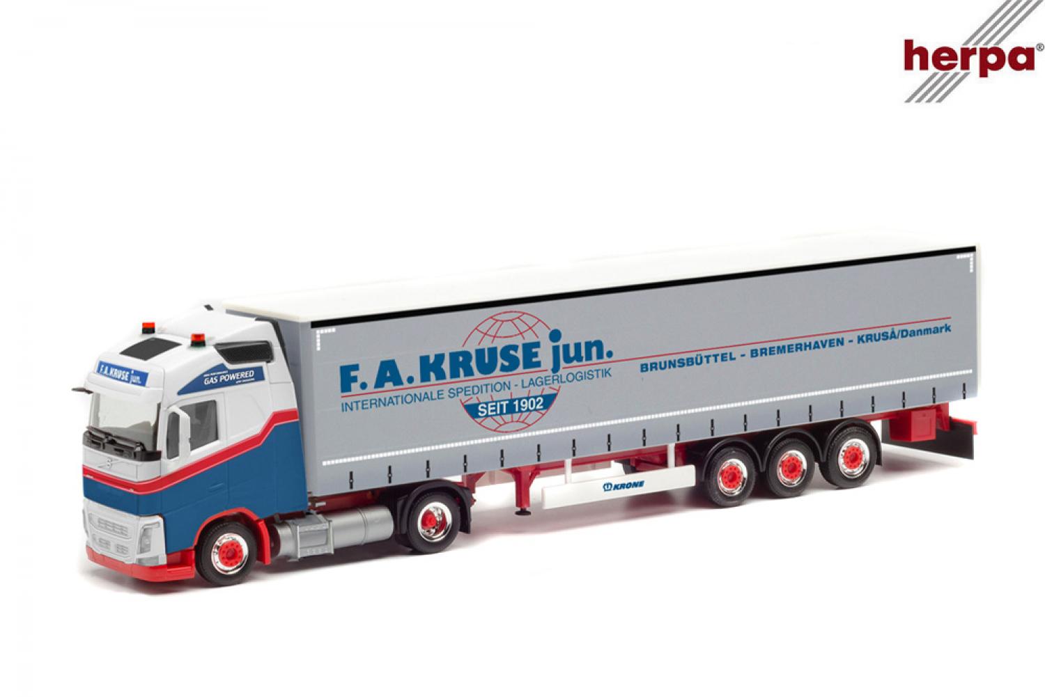Herpa 313407 H0 Volvo FH GaPlSzg. "F.A.Kruse"